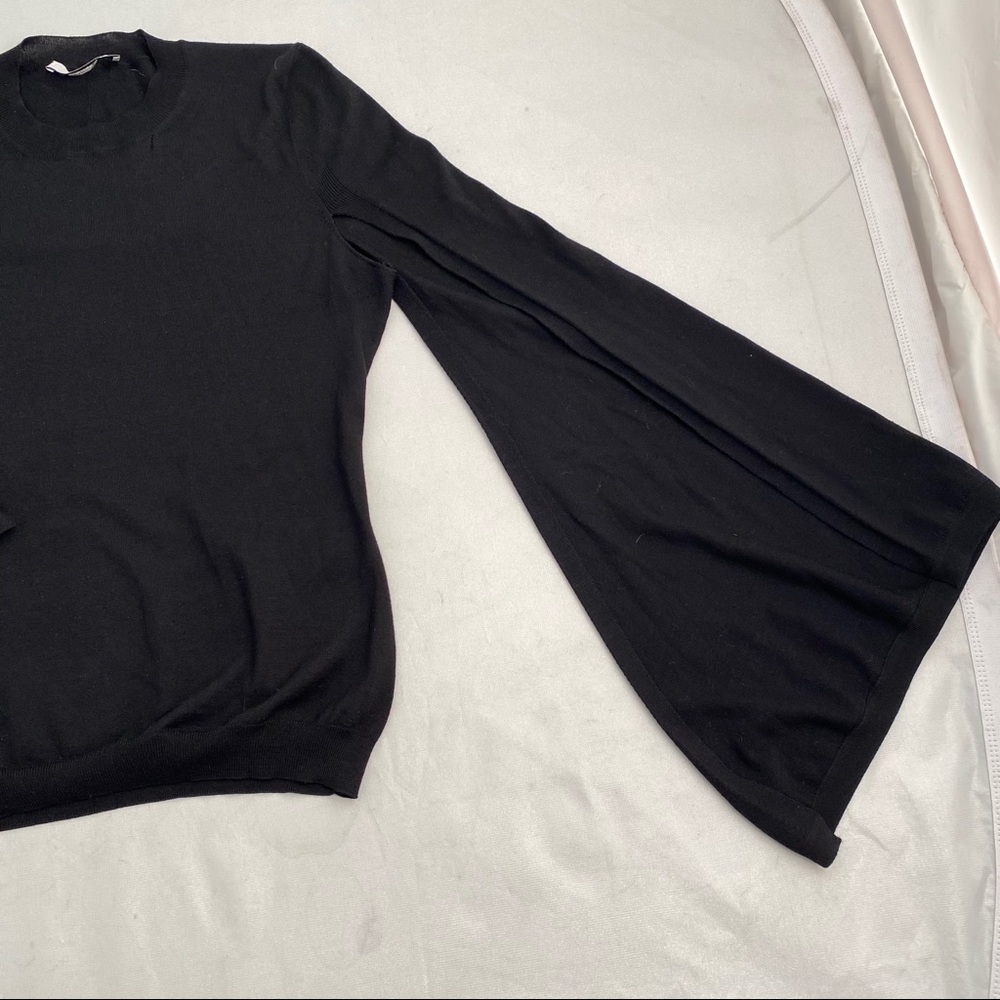 Givenchy Paris Black Wool Split Sleeve Sweater S - image 6